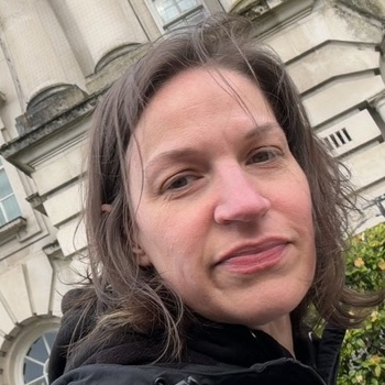 Felicity out and about in Stockport, probably thinking about art.